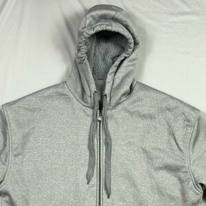 Big Ball Sports Mens XL Fleece Hoodie Long Sleeve Zip Up Heather Gray Jacket